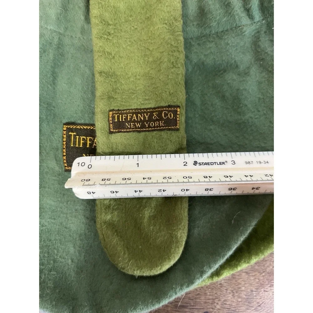 As Is-light Staining-4 Pc. Set Vintage Tiffany And Co. New York Green Felt Bags